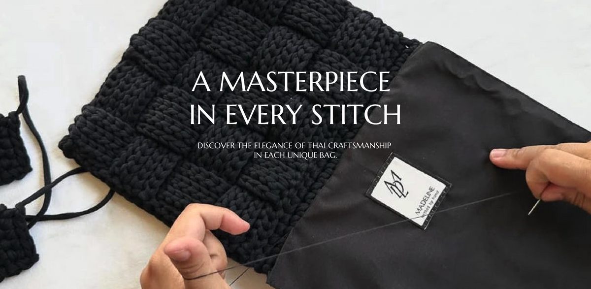 MADELINE hand-knitted bag campaign